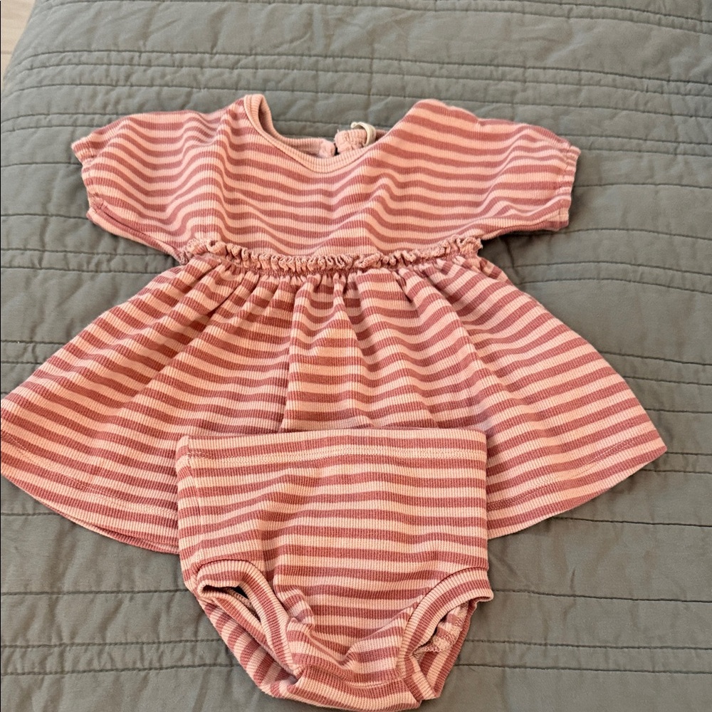 Quincy Mae Pink Striped Kids Dress
